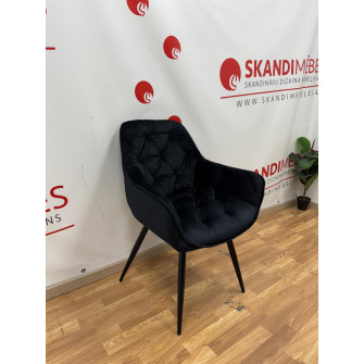 Virtuvės kėdė Karsten (Juodas veliūras)